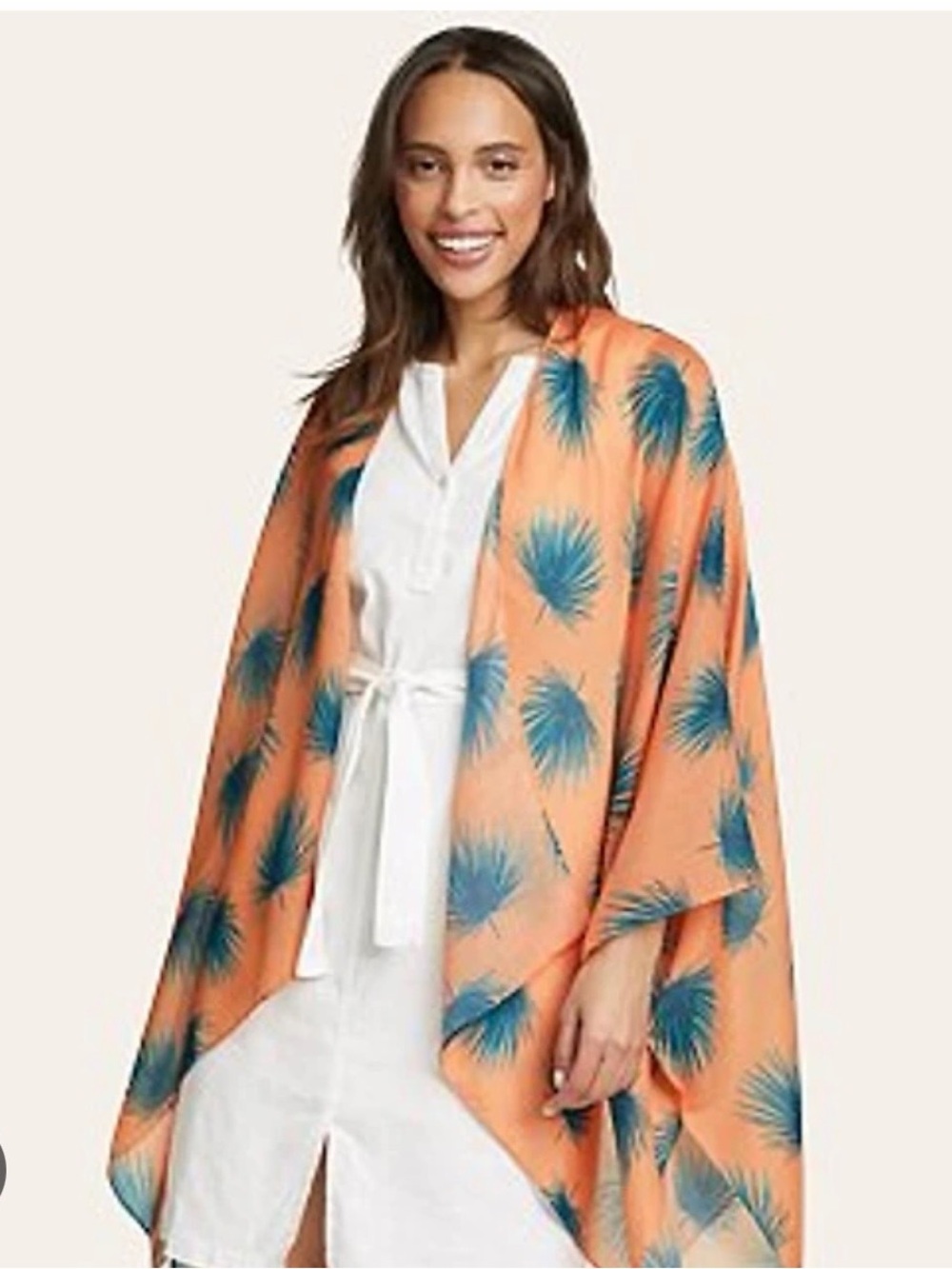 Eddie Bauer Women’s Day-to-Night Light Shawl Wrap in Palm NWT